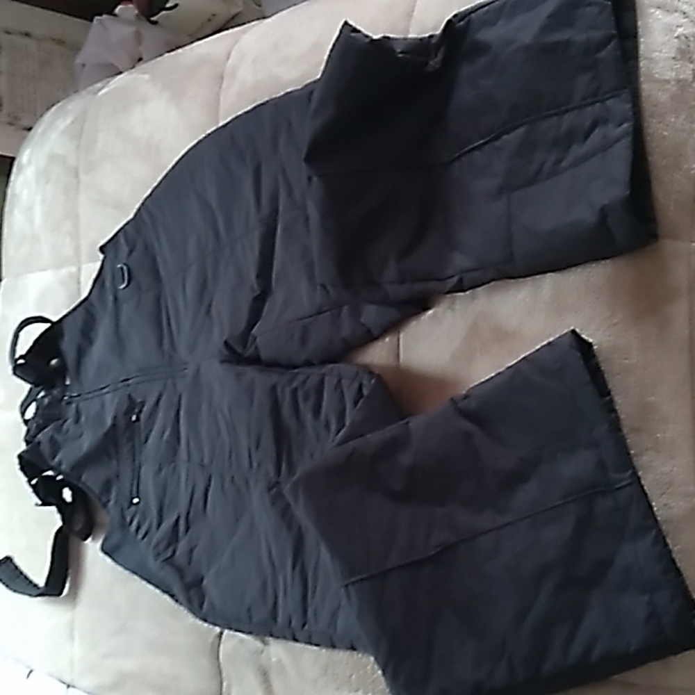 SkiGear Black Waterproof Bib Overall Size Large
